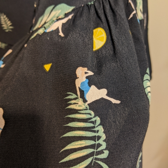 Pin up lemon print blouse top Frnch blouse - Picture 6 of 10